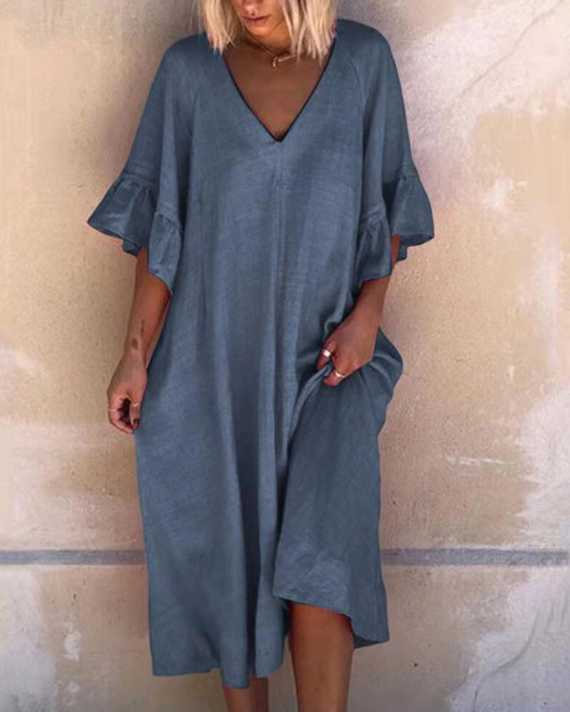 SOFIA | COMFORTABLE V-NECK DRESS