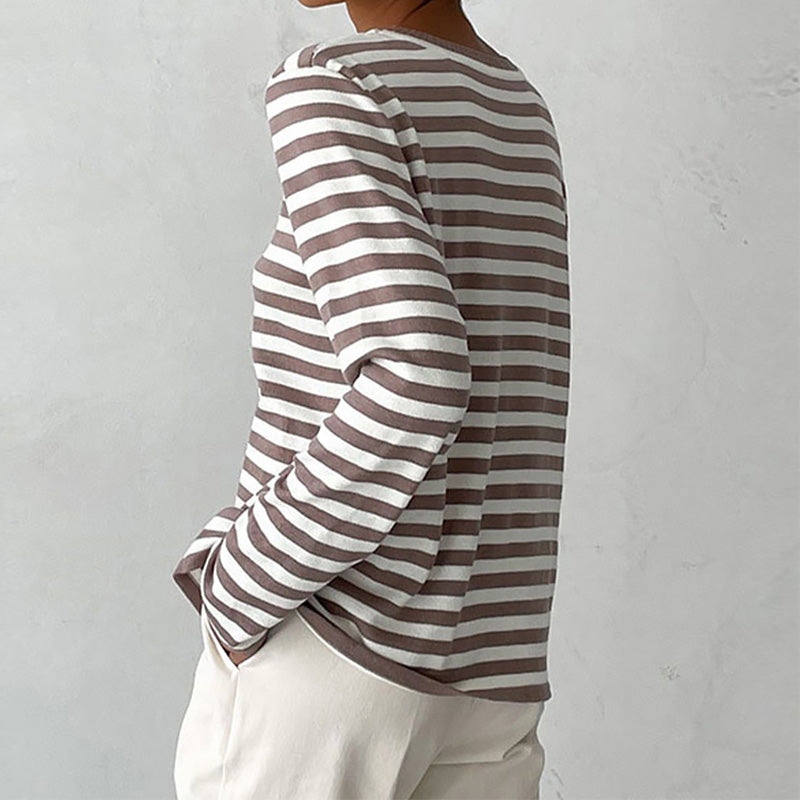 DENISE | STRIPED LONG-SLEEVE SHIRT